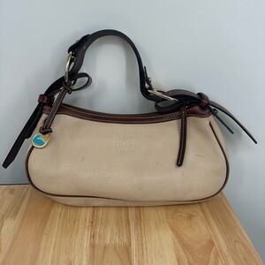 Dooney & Bourke Tan and Brown Shoulder Bag